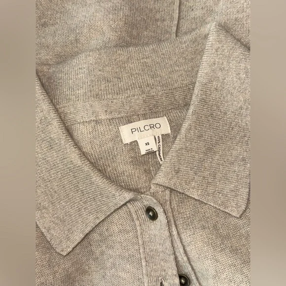 Pilcro Anthropologie 100% Cashmere Cropped Cardigan. Oatmeal. Sz XS - Picture 3 of 3